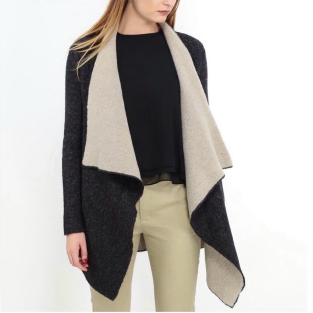 Zara Knit Open Drape Front Wool Blend
Cardigan Sweater Jacket size medium - Picture 1 of 9